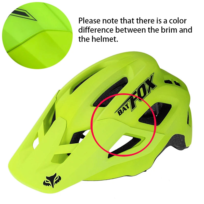 BATFOX Summer New Mountain Bike Helmet with Porous Ventilation and Breathable Safety Helmet Riding Equipment