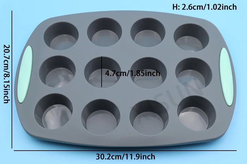 Heat resistant silicone loaf bread muffin donut cake baking tray oven baking pan silicone bakeware set Silicone Cake Pan Set