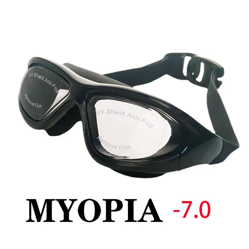 2021 Adult Myopia Swimming Goggles Earplug Professional Pool Glasses Anti Fog Men Women Optical Waterproof Eyewear