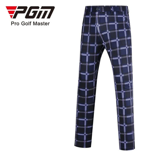 Men's PGM Stretchy Long Plaid Golf Pants