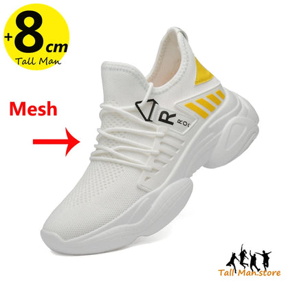 Leisure Chunky Sneakers Tall Man High Increase Insole 8cm Men Fashion Shoes