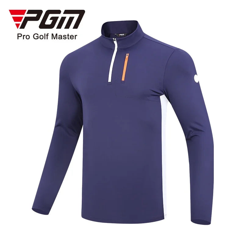 Men's PGM Golf Polo Shirts Quarter Zip Pullover