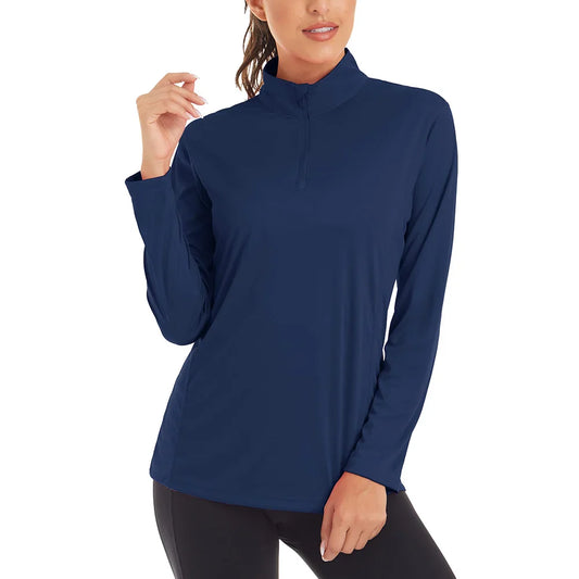 Women's TACVASEN UPF 50+ Long Sleeve Shirt 1/4 Zip