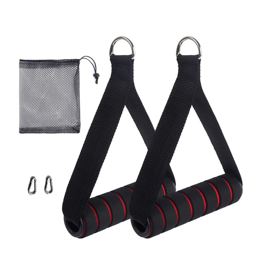 D-Ring Metal Gym Handles Grip Workout Heavy Duty Cable Machine Handle with Hook for Home Resistance Bands Fitness Accessories