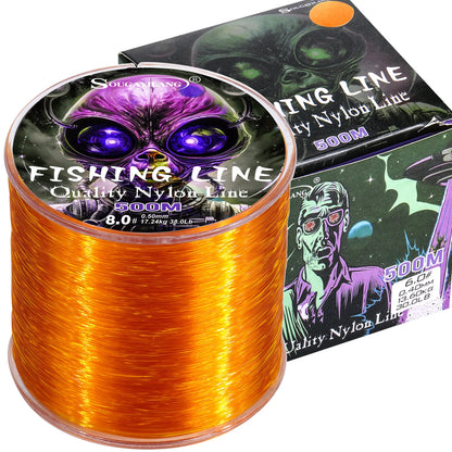 Sougayilang 500m Nylon Fishing Line Max Drag 7-38LB Super Stronger Nylon Line Japan Monofilament Saltwater Freshwater Line Pesca