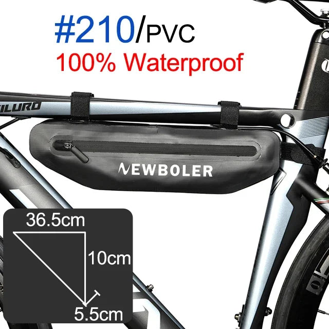 NEWBOLER Bicycle Triangle Bag Bike Frame Front Tube Bag Waterproof Cycling Bag Battery Pannier Packing Pouch Accessories