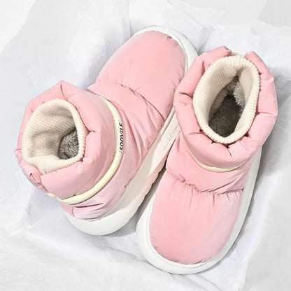 Women's Waterproof Down Cotton Padded Shoes Warm Plush Thick Bottom Snow Boots Women 2023 Platform Non-Slip Winter Ankle Boots