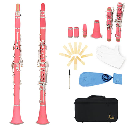 SLADE Bb Clarinet 17 Keys Bakelite Wooden Professional Woodwind Instrument Clarinette With Box Reed Musical Instrument Parts