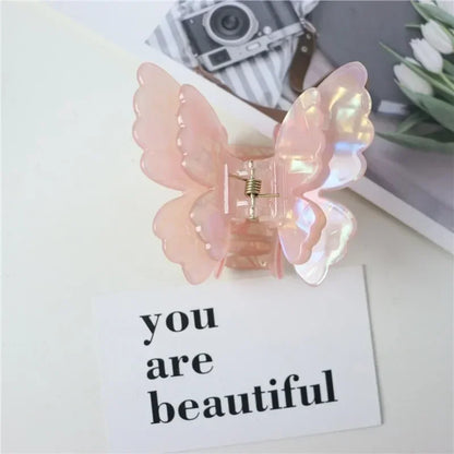 French Retro Butterfly Hair Clips Back Of The Head Hair Claws Sweet Coiled Hairpin Women Lady Girl Headwear Hair Styling Tools