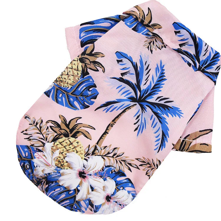 Hawaiian Beach Style Dog T-Shirts Thin Breathable Summer Dog Clothes for Small Dogs Puppy Pet Cat Vest Chihuahua Yorkies Poodle