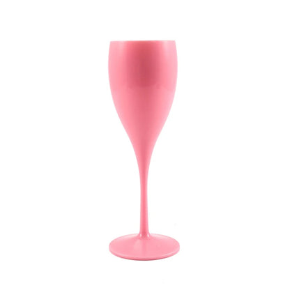 2024 Pretty Champagne Flutes Plastic Wine Glasses Dishwasher-safe White Champagne Glass Restaurant Beer Whiskey Drinkware