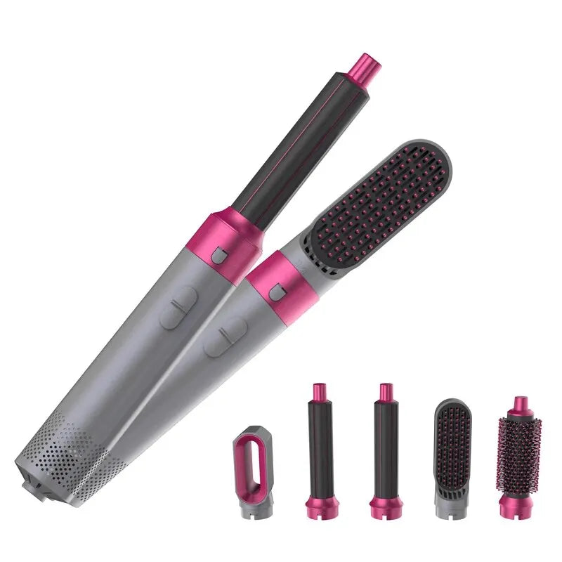 Professional Air Hair Styler 5 In 1 Low Noise Hair Curling Straightening Hair Drying 1000W Hot Air Brushes