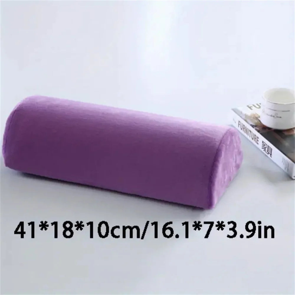 Half Moon Bolster Semi-Roll Knee Pillow Ankle & Knee Support Elevation Back Lumbar Neck Relief Pain Quality Memory Foam Filling