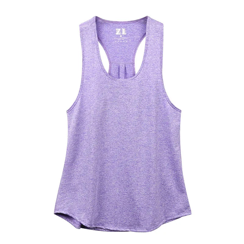 VEQSKING Women Quick Dry Yoga Tank Tops Workout Running Training Sleeveless Racerback Yoga Shirts Gym Fitness Sport Vest