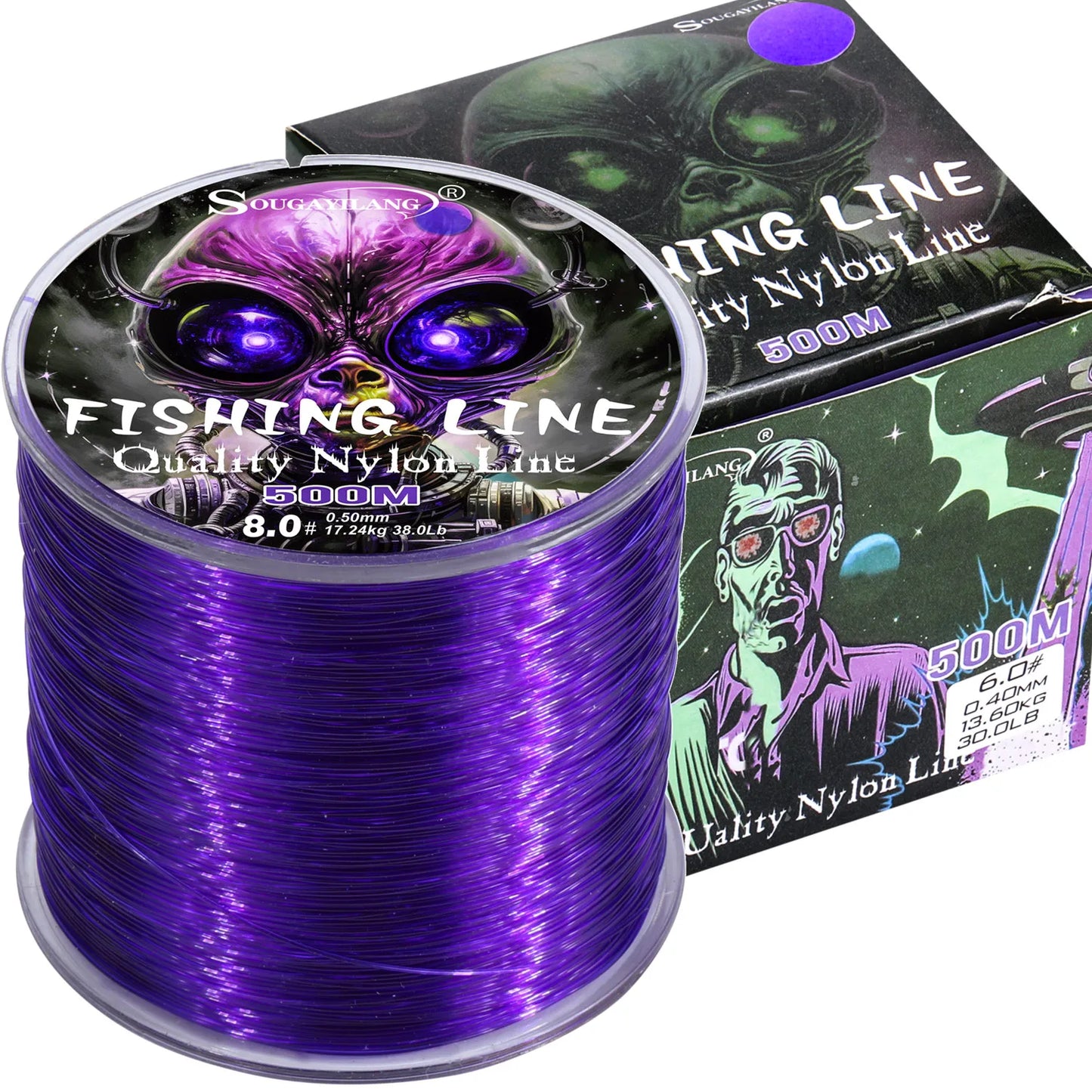 Sougayilang 500m Nylon Fishing Line Max Drag 7-38LB Super Stronger Nylon Line Japan Monofilament Saltwater Freshwater Line Pesca