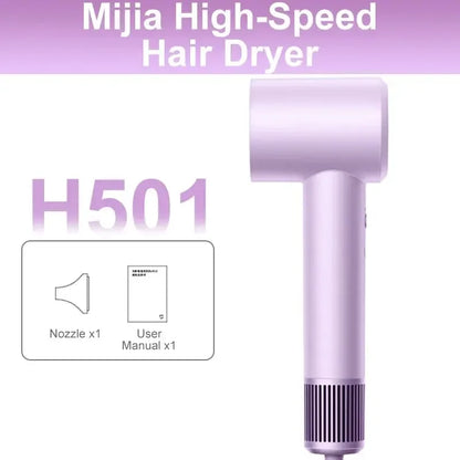 Xiaomi Mijia Electric Hair Dryer H501 High Speed Negative Ions 110,000 Rpm Professional Care Hair 62m/s Wind 1600W Quick Drying