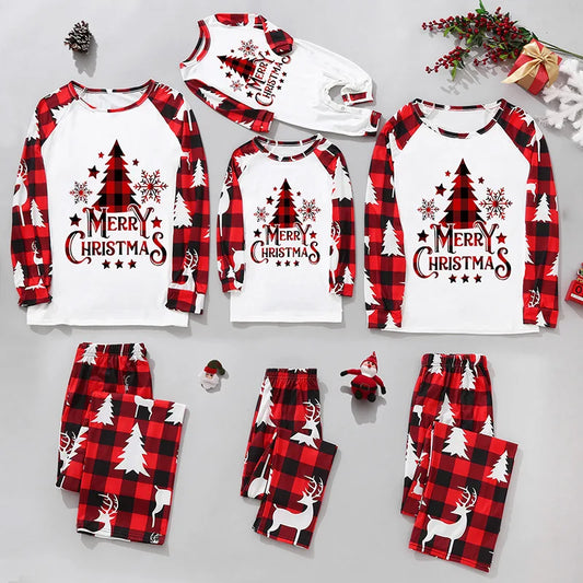 Christmas Family Pajamas Set Santa Tree Print Mom Dad Kids Matching Outfits Baby boys girls clothes Dog Romper Pyjama Xmas Look