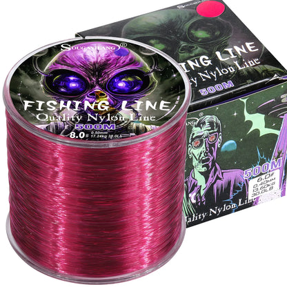 Sougayilang 500m Nylon Fishing Line Max Drag 7-38LB Super Stronger Nylon Line Japan Monofilament Saltwater Freshwater Line Pesca