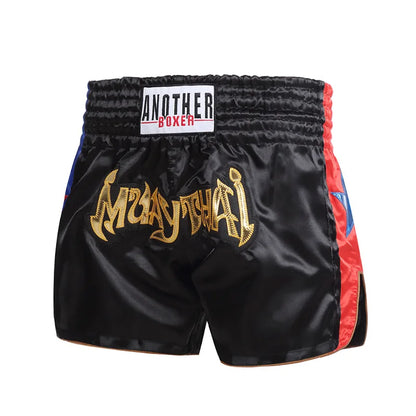 MMA Shorts for Kids & Adults, Muay Thai Shorts Boxing, Embroidered, Martial Arts Clothing for Muay Thai and Taekwondo Training