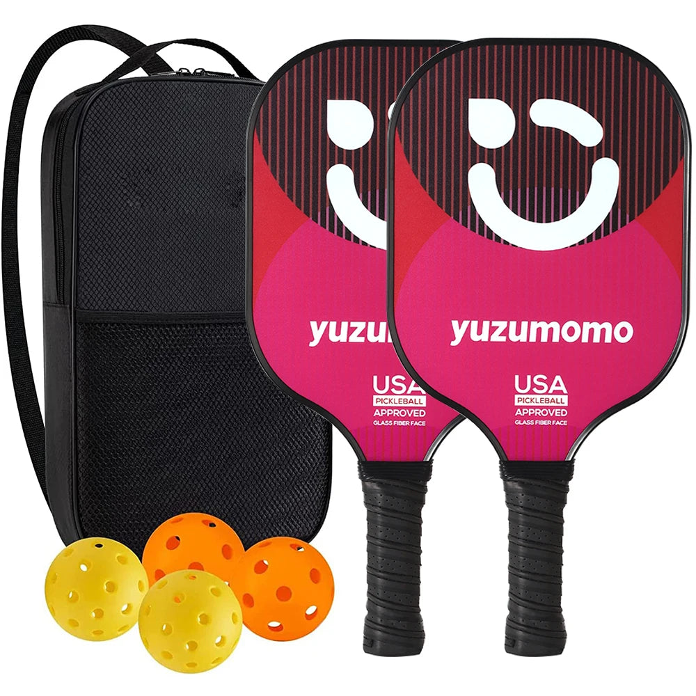 Pickleball Paddles USAPA Approved Set Rackets Honeycomb Core 4 Balls Portable Racquet Cover Carrying Bag Gift Kit Indoor Outdoor