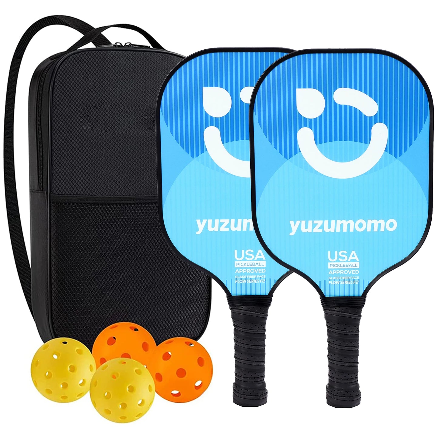 Pickleball Paddles USAPA Approved Set Rackets Honeycomb Core 4 Balls Portable Racquet Cover Carrying Bag Gift Kit Indoor Outdoor