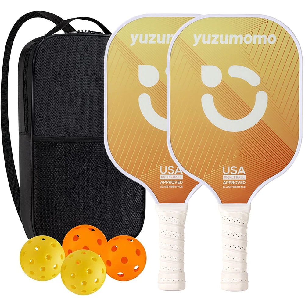 Pickleball Paddles USAPA Approved Set Rackets Honeycomb Core 4 Balls Portable Racquet Cover Carrying Bag Gift Kit Indoor Outdoor