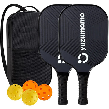 Pickleball Paddles USAPA Approved Set Rackets Honeycomb Core 4 Balls Portable Racquet Cover Carrying Bag Gift Kit Indoor Outdoor