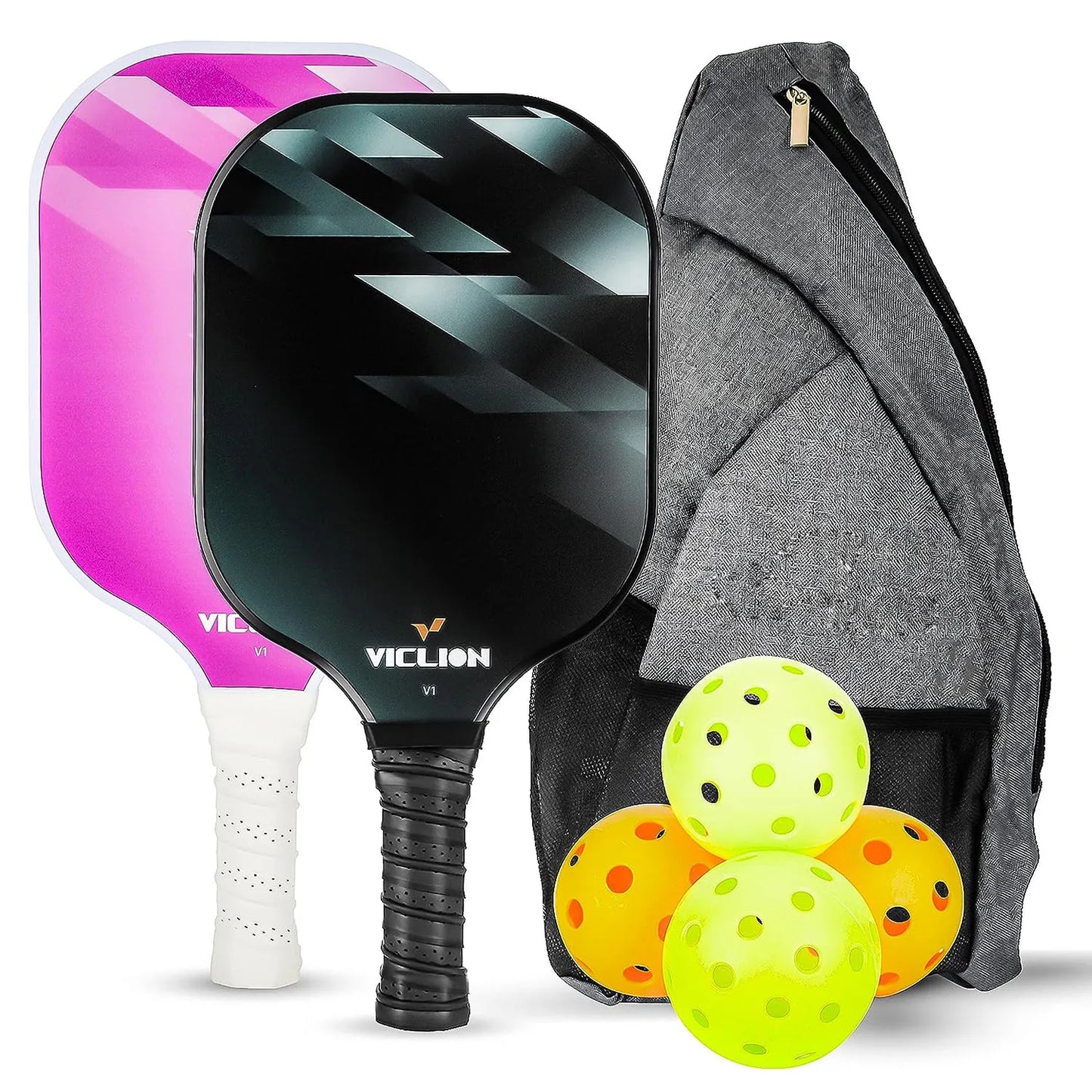 Pickleball Paddles USAPA Approved Set Rackets Honeycomb Core 4 Balls Portable Racquet Cover Carrying Bag Gift Kit Indoor Outdoor