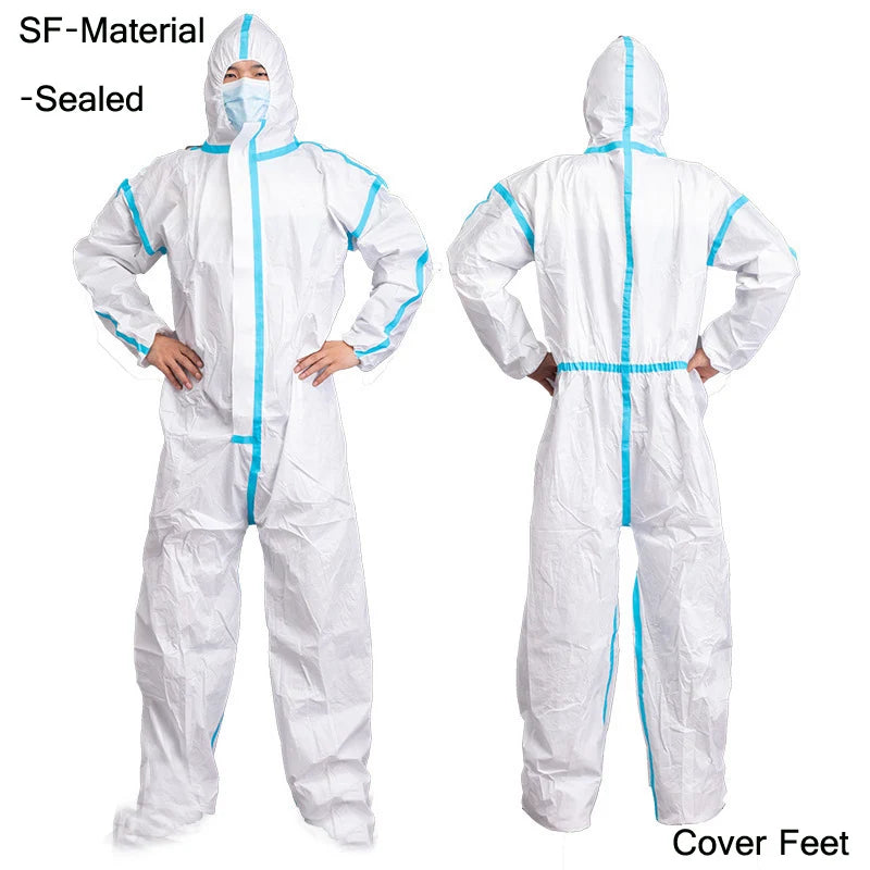 Disposable Breathable Dustproof Water Oil Resist Work Safety Clothing Anti Dust Spary Painting Decorating Labour Overall Suit