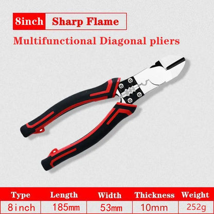 Multi Graph Multifunctional Alicate Diagonal Pliers Needle Nose Hardware Tools Universal Wire Cutters Electrician Bocorese