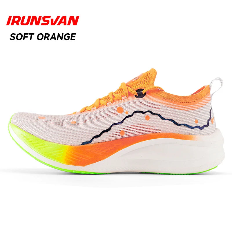 IRUNSVAN Men's Carbon Plate Sneakers Professional Marathon Racing Running Shoes  Comfortable Sports Shoe High Quality Men's Shoe