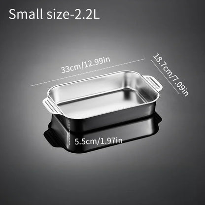 Deep Baking Sheet Stainless Steel Roasting Pan Non-Stick Grilling Trays Oven Accessories Baking Tools Kitchen Accessories