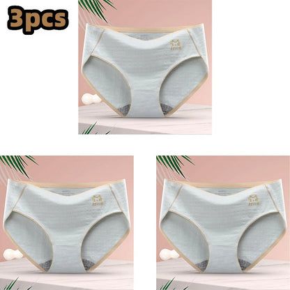 3 Pcs/lot Women's Sexy Underpants Soft Cotton Panties Girls Solid Color Briefs Striped Panty Sexy Lingerie Female Underwear