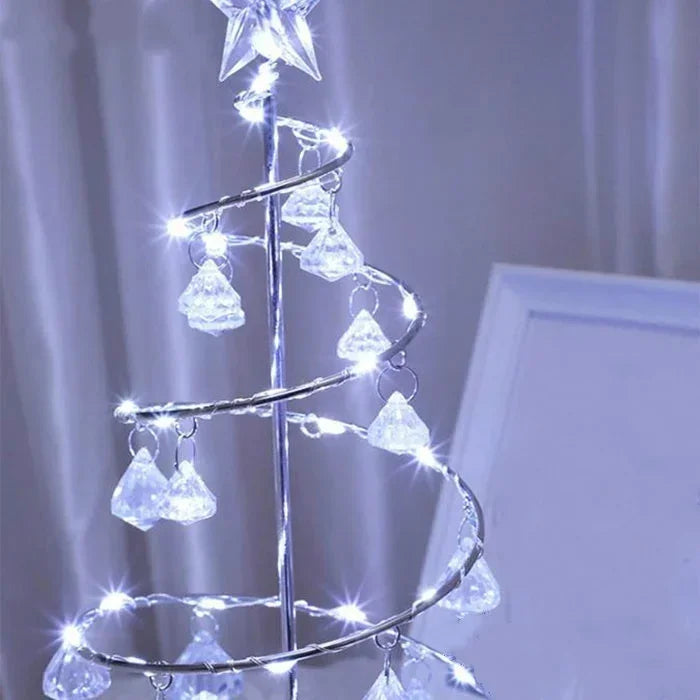 1pcs LED Night Light Mini Christmas Tree Wire Garland Lamp for Kids Home Bedroom Decoration Decor Fairy Light Holiday Lighting