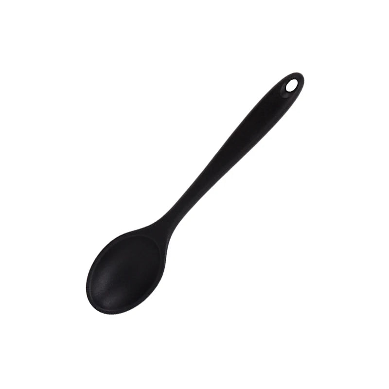 Long Handle Silicone Soup Ladle Colander Kitchen Salad Mixing Spoon Children Tablespoons Rice Porridge Scoop Cooking Utensils