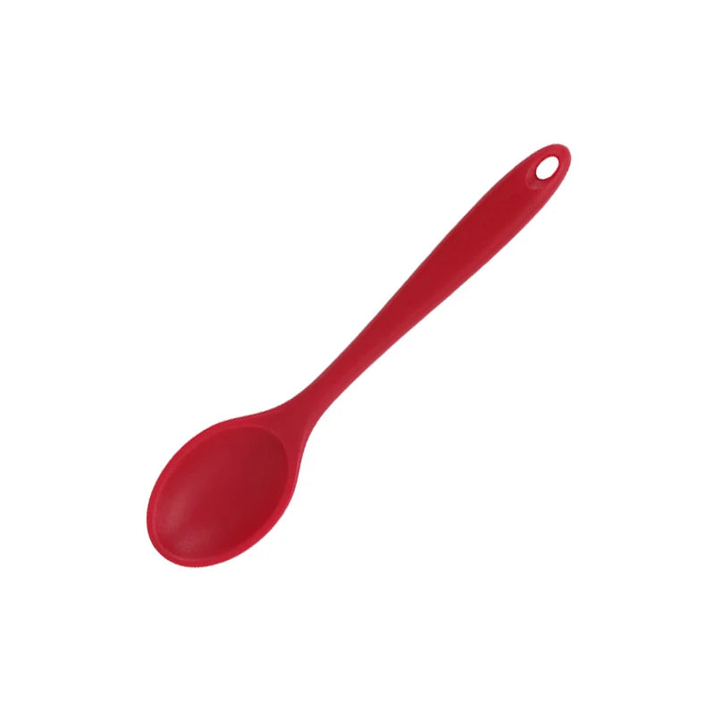 Long Handle Silicone Soup Ladle Colander Kitchen Salad Mixing Spoon Children Tablespoons Rice Porridge Scoop Cooking Utensils