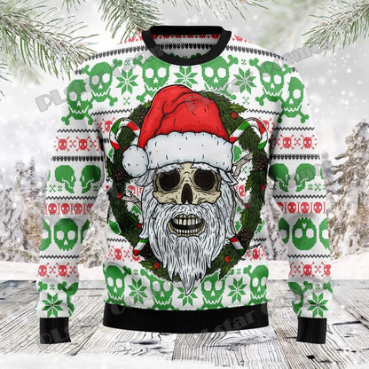 Autumn Winter Unisex Casual Knit Pullover Sweater Amazing Bigfoot Pattern 3D Printed Men's Ugly Christmas Sweater KMY01