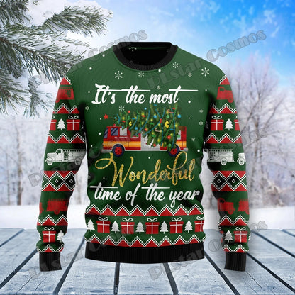 PLstar Cosmos Guitar Christmas Pattern 3D Printed Men's Ugly Christmas Sweater Winter Unisex Casual Warm Knitwear Pullover MY13