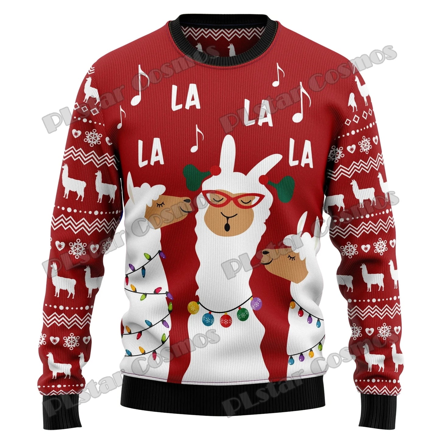 PLstar Cosmos Guitar Christmas Pattern 3D Printed Men's Ugly Christmas Sweater Winter Unisex Casual Warm Knitwear Pullover MY13