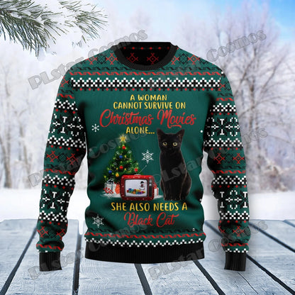 PLstar Cosmos Guitar Christmas Pattern 3D Printed Men's Ugly Christmas Sweater Winter Unisex Casual Warm Knitwear Pullover MY13