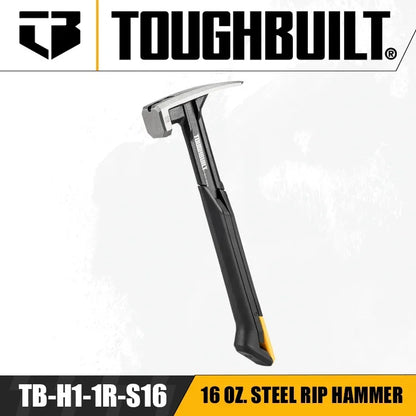 TOUGHBUILT TB-H1-1R-S16/TB-H1-1R-S18 16 OZ. 18 OZ. Steel Rip Hammer Smooth Face Hand Tools