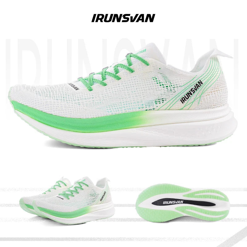 IRUNSVAN LINGYUN TOP1.0 Professional Marathon Running Shoe Men 2024 Full Palm Nylon Carbon Plate Breathable Stability Sneakers