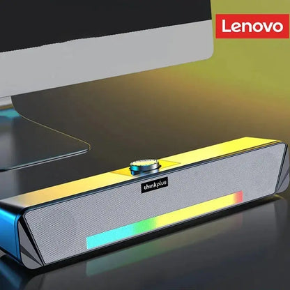 Lenovo Original TS33 Wired and Bluetooth 5.0 Speaker 360 For Desk Computer Subwoofer Home Movie Surround Sound Bar Audio Speaker