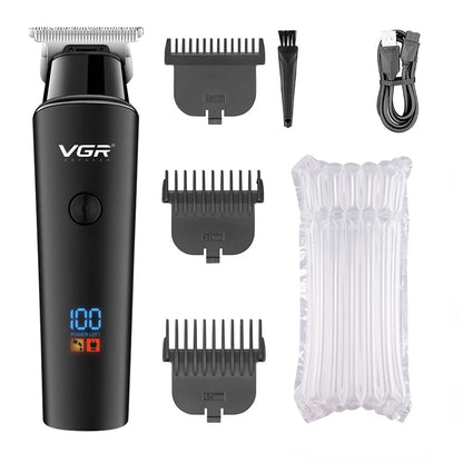 VGR Hair Trimmer Professional Electric Trimmers Cordless Hair Clipper Rechargeable LED Display V 937