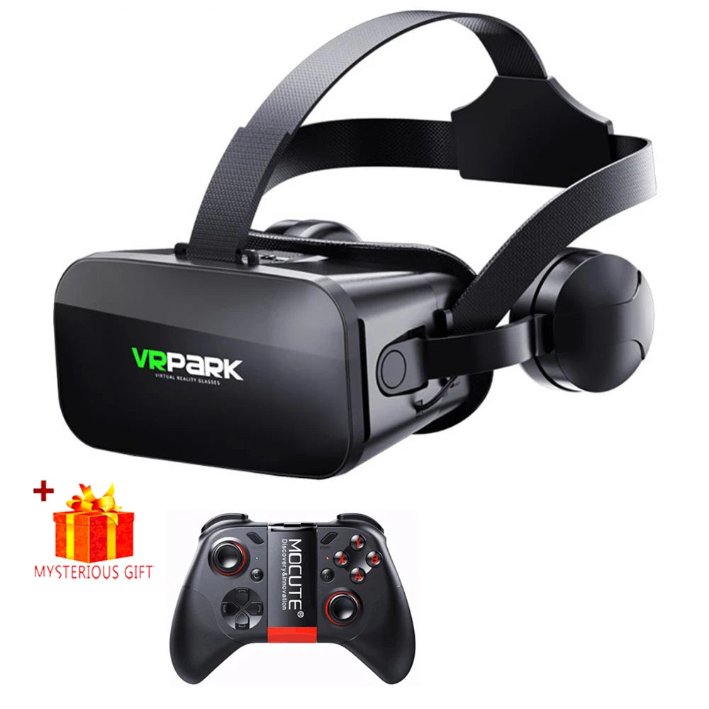 VR Glasses Smart Phone 3D Virtual Reality Headset Helmet Smartphone Devices Lenses Goggles Headphone Viar Mobile Controller Vear