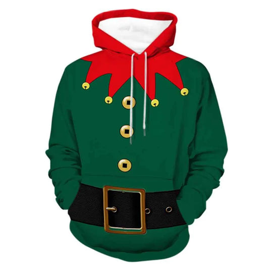 New Year Listing Christmas 2024 Merry 3D Printed Hoodies For Men Y2k Streetwear Clothing Sweatshirts Harajuku Pullovers Clothes