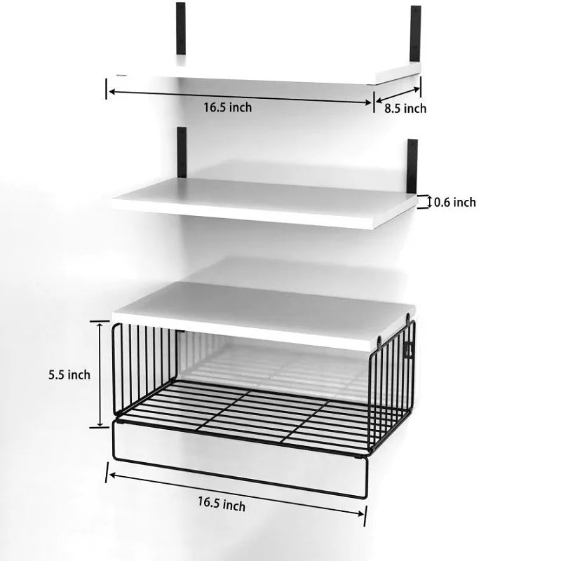 Wall Mounted Floating Shelves 3 Set Wood Bathroom Shelves Farmhouse Floating Shelf Bathroom Accessories for Bedroom