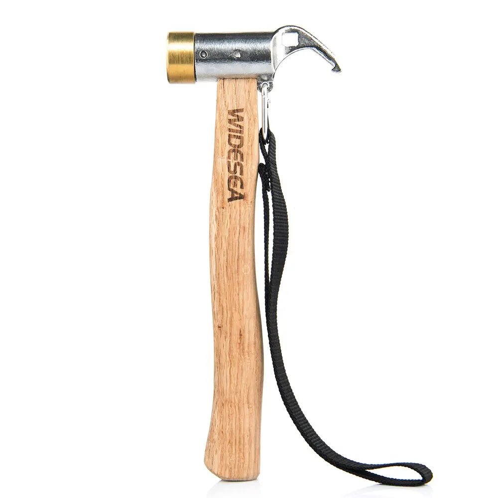 Widesea Camping Hammer Stainless Steel Copper Outdoor Tent Peg Stake Mallet with Stake Puller Grond Nail Mountaineering Hiking