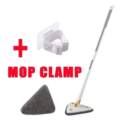 Rotatable Telescopic Triangle Mop 360° Spin Cleaning Mop Squeeze Wet And Dry Use Water Absorption For Home Floor Ceiling