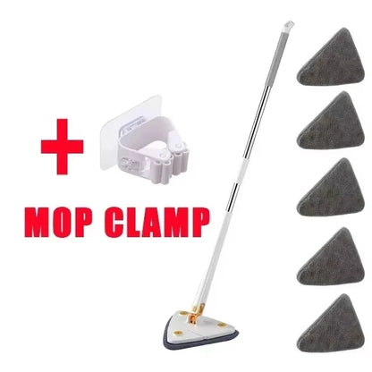 Rotatable Telescopic Triangle Mop 360° Spin Cleaning Mop Squeeze Wet And Dry Use Water Absorption For Home Floor Ceiling